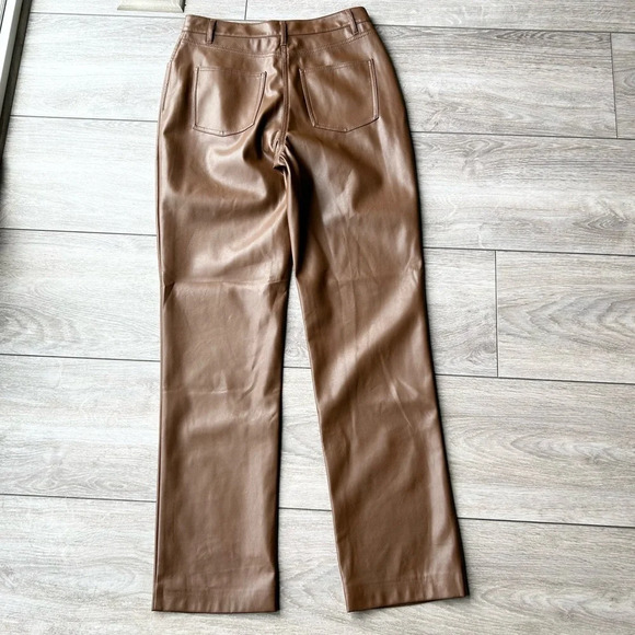 Oak + Fort VEGAN LEATHER PANT Slim Fit Pants - Picture 12 of 13